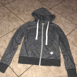 Grey Granite Zipper Hoodie
